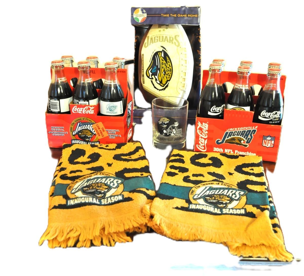 Items on offer in Jacksonville, FL — Inagural Jaguar Merch, Tiffany Style Lamps,  Tommy Bahama Style Decor