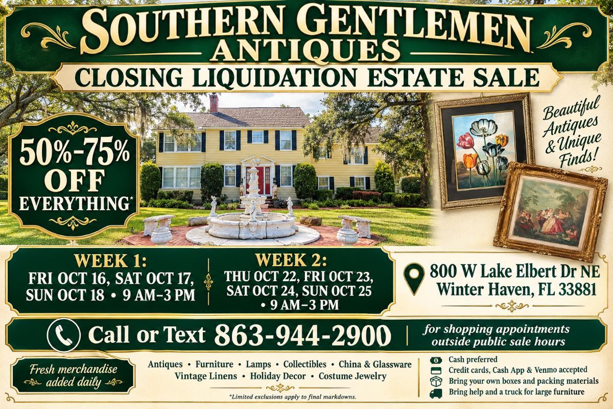 Items on offer in Winter Haven, FL — Part 2 Warehouse Stock Liquidation Southern Gentlemen Antiques & More